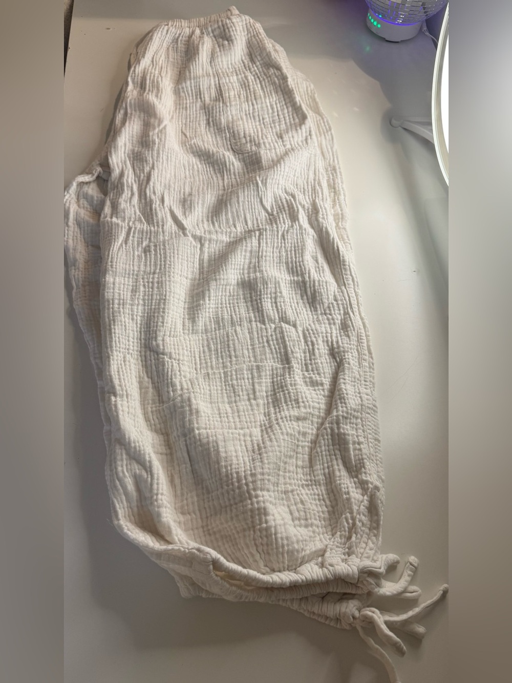 Colsie Cream Baby Doll & Tie Pants Pajama Set